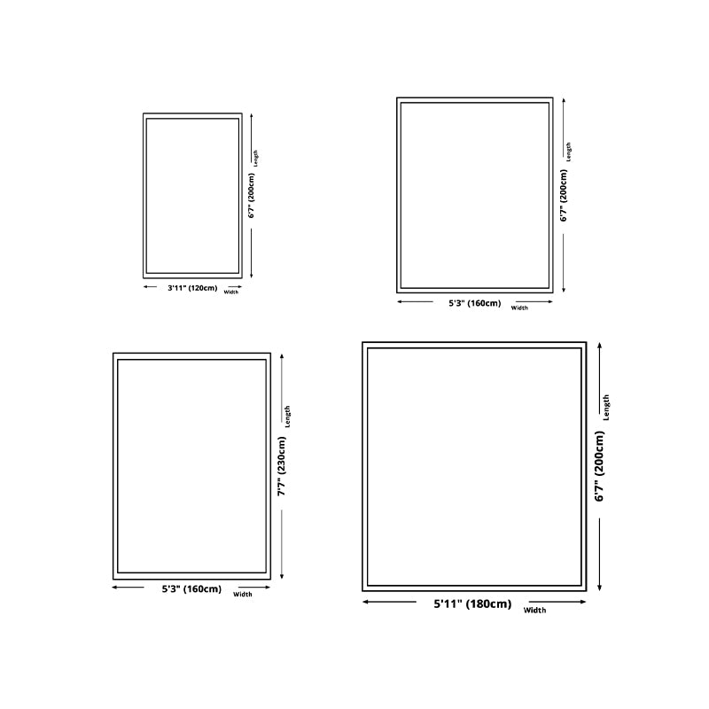 Modern Geometry Print Indoor Carpet Polyester Area Rug Washable Carpet for Home Decoration