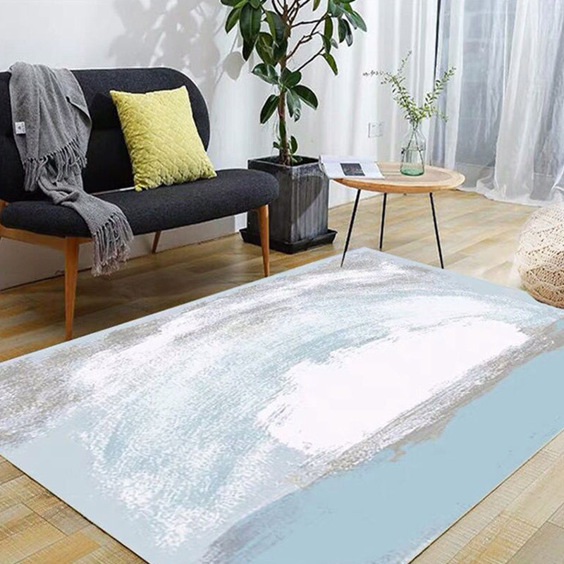Modern Graphic Print Indoor Carpet Polyester Area Rug Non-Slip Backing Carpet for Living Room