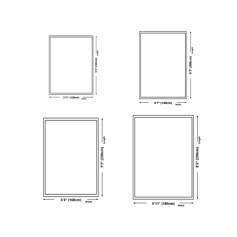 Modern Graphic Print Indoor Carpet Polyester Area Rug Non-Slip Backing Carpet for Living Room