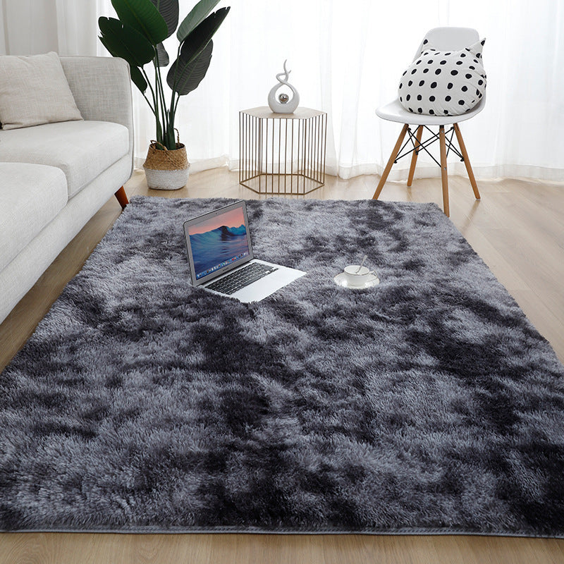 Creative Tie Dye Shag Area Rug Polyester Indoor Carpet Non-Slip Backing Rug for Home Decoration