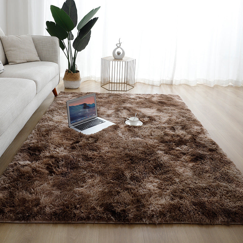 Creative Tie Dye Shag Area Rug Polyester Indoor Carpet Non-Slip Backing Rug for Home Decoration