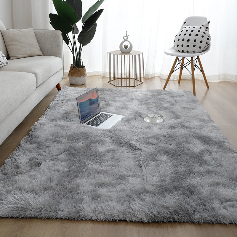 Creative Tie Dye Shag Area Rug Polyester Indoor Carpet Non-Slip Backing Rug for Home Decoration