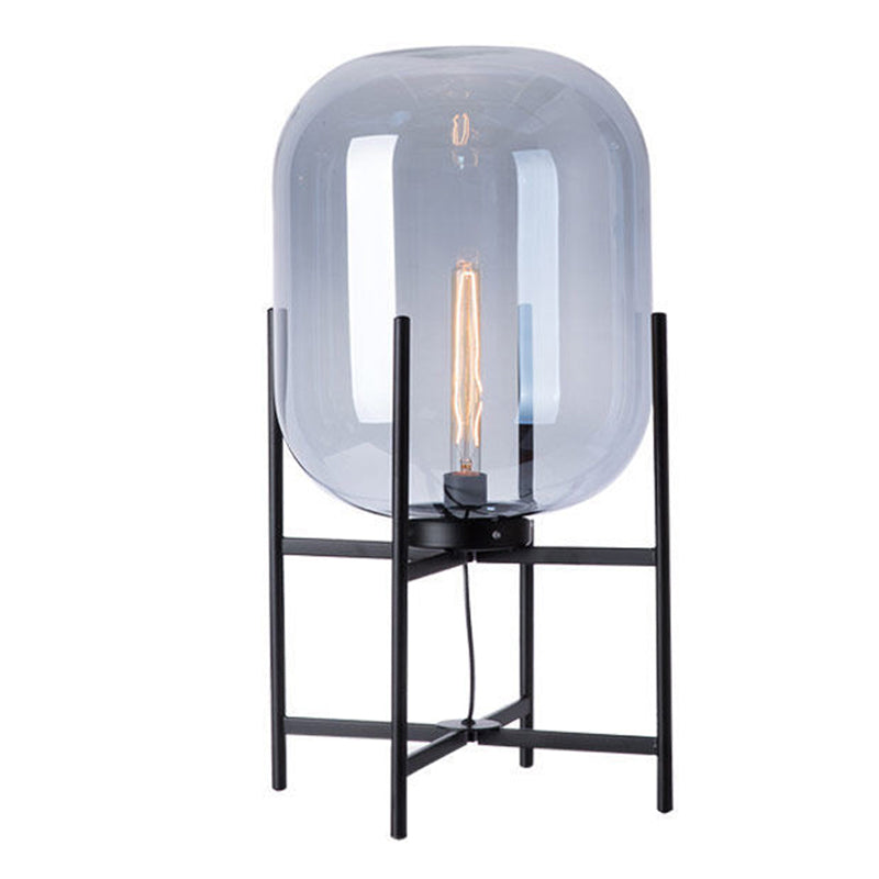 Ultramoderne eenvoud vat tafellamp glas nachtkastje lamp voor slaapkamer