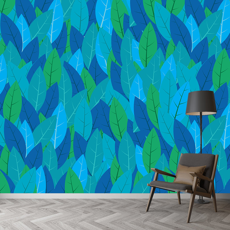 Tropical Illustration Wall Decal Stain Resistant Murals Decoration for Sleeping Room