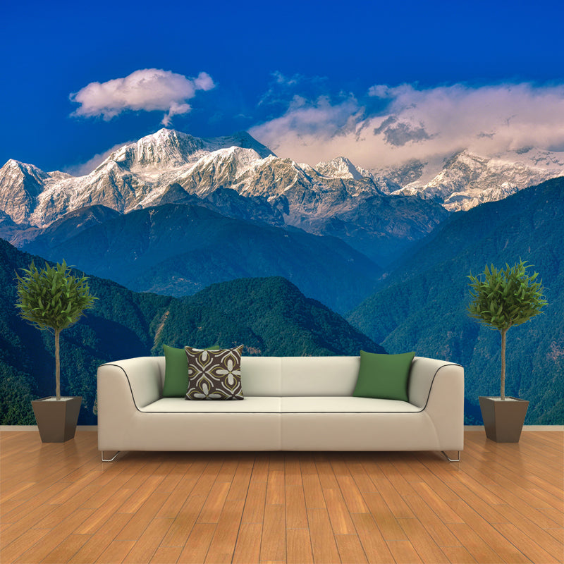 Modern Mountains Mural Contemporary Home Decor for Sitting Room, Water Resistant