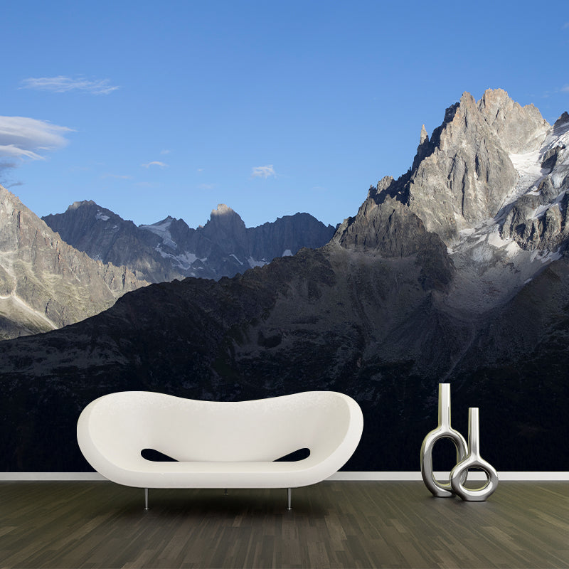 Contemporary Mountains Mural Wallpaper Mildew Resistant Wall Decor, Personalized Size