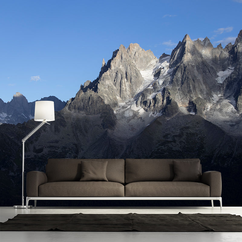 Contemporary Mountains Mural Wallpaper Mildew Resistant Wall Decor, Personalized Size