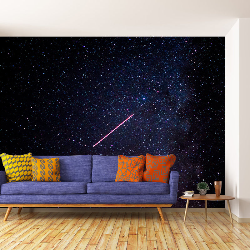 Outer Space Mural Wallpaper Personalized Size Wall Covering for Study Room