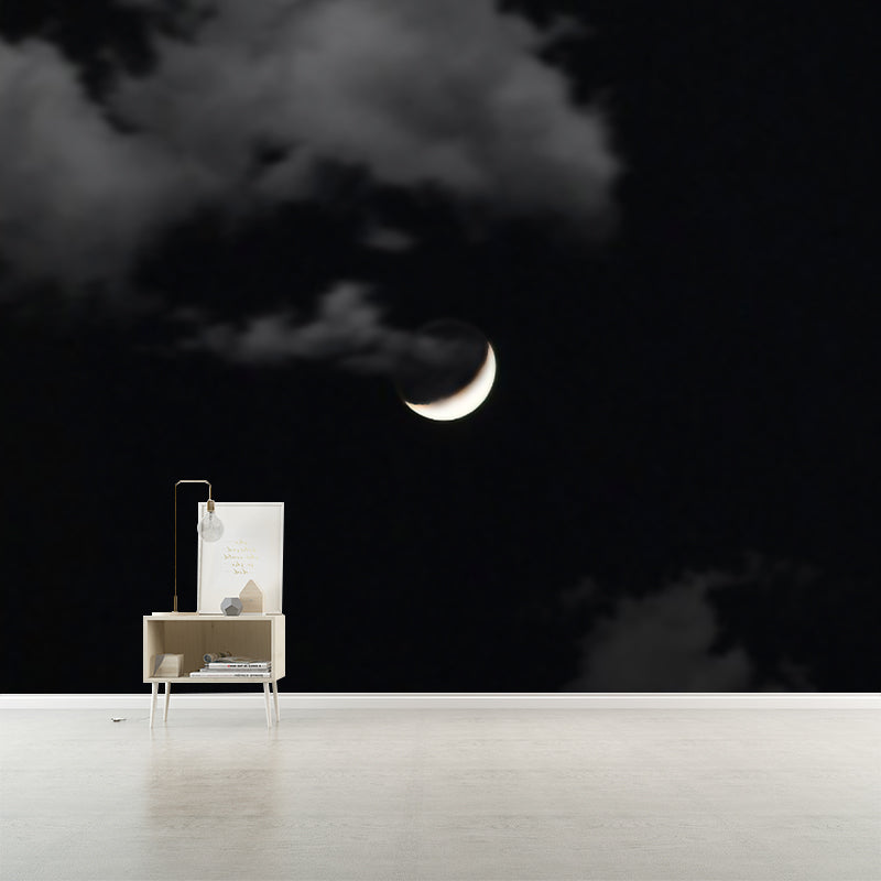 Modern Outer Space Mural Stain Resistant Wall Art for Living Room Sitting Room