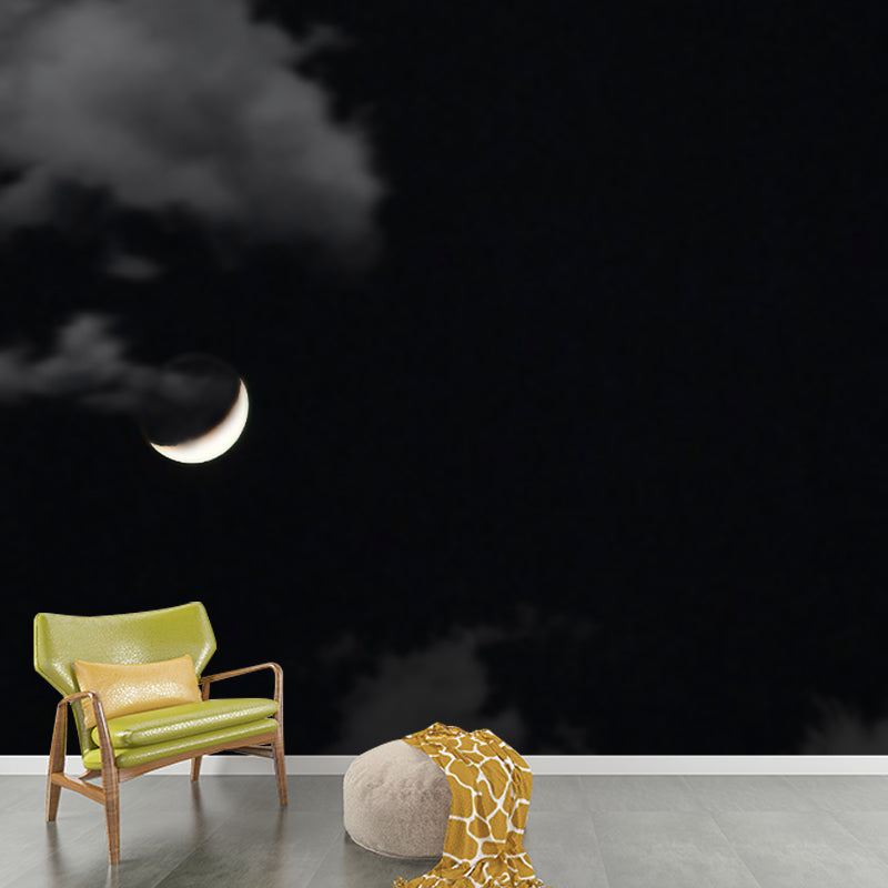 Modern Outer Space Mural Stain Resistant Wall Art for Living Room Sitting Room