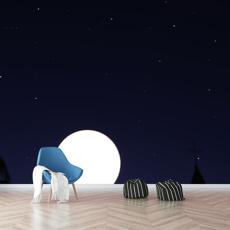 Modern Outer Space Mural Stain Resistant Wall Art for Living Room Sitting Room