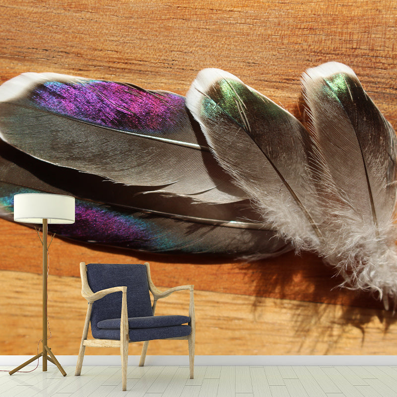 Feather Wall Mural for Living Room Bedroom, Removable, Customized Size