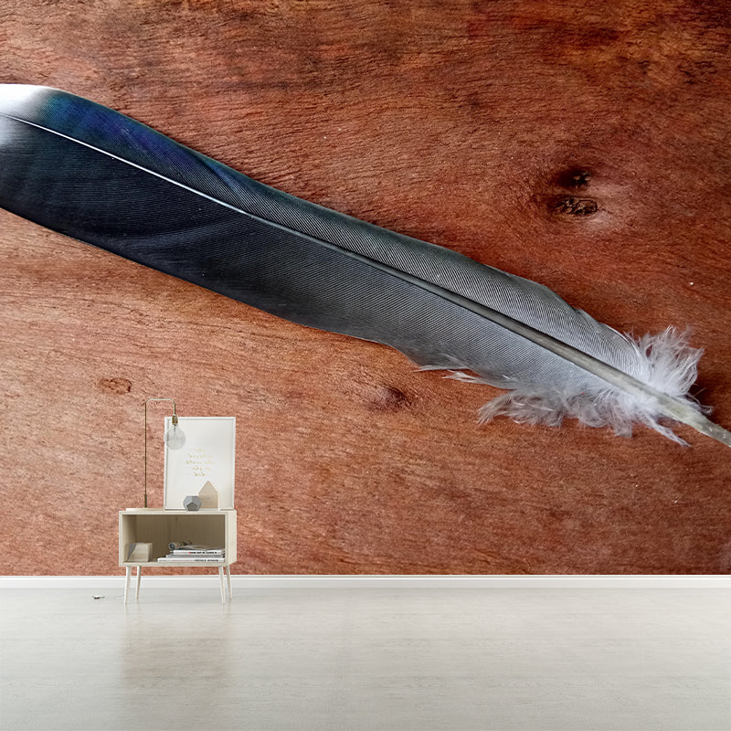 Feather Wall Mural for Living Room Bedroom, Removable, Customized Size