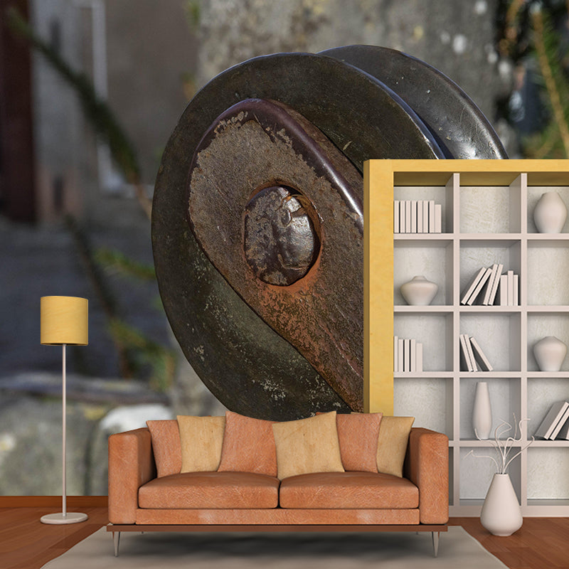 Industrial Photography Style Building Mural Wallpaper Mildew Resistant for Decoration