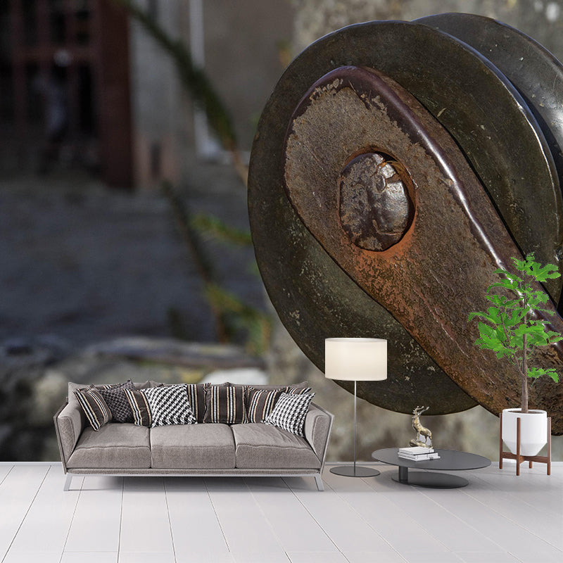 Industrial Photography Style Building Mural Wallpaper Mildew Resistant for Decoration