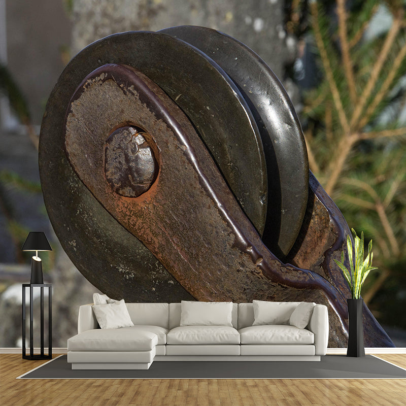 Industrial Photography Style Building Mural Wallpaper Mildew Resistant for Decoration