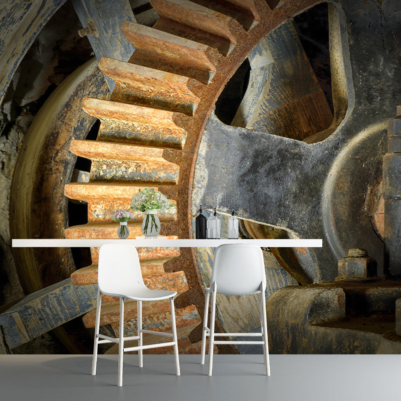 Industrial Photography Style Building Mural Wallpaper Mildew Resistant for Wall Decor