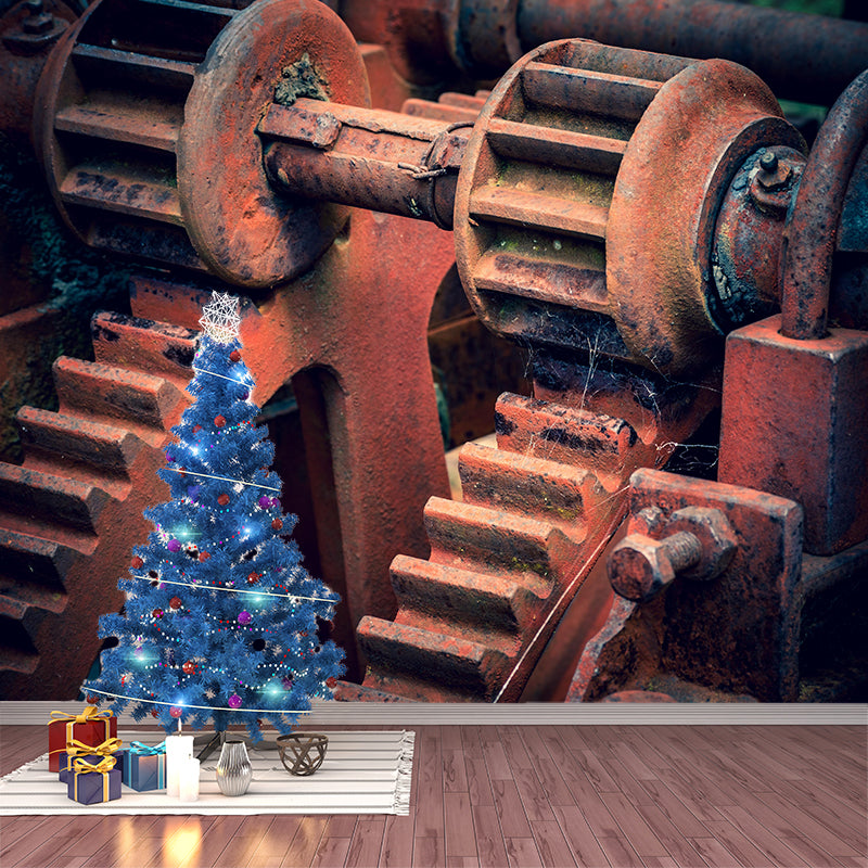 Industrial Photography Style Building Mural Wallpaper Mildew Resistant for Wall Decor