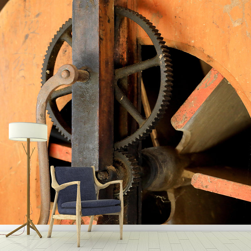 Industrial Photography Style Building Mural Wallpaper Mildew Resistant for Wall Decor