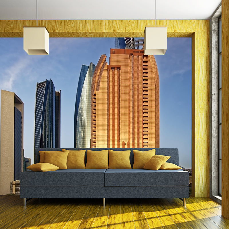 Contemporary Photography Style Building Mural Mildew Resistant for Wall Decor