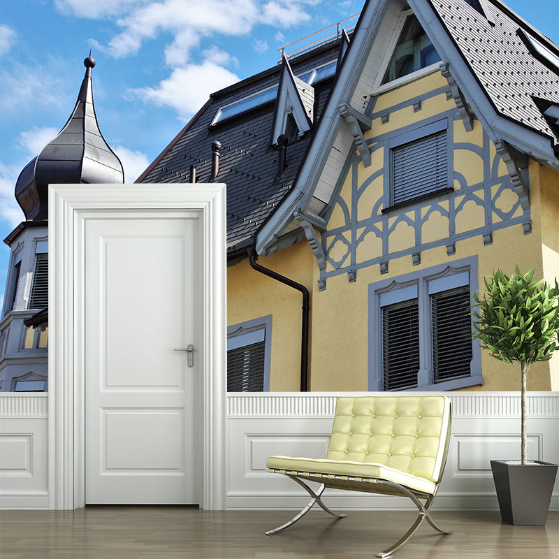 Contemporary Photography Style Building Mural Mildew Resistant for Wall Decor