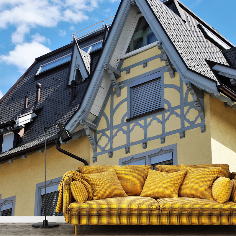 Contemporary Photography Style Building Mural Mildew Resistant for Wall Decor