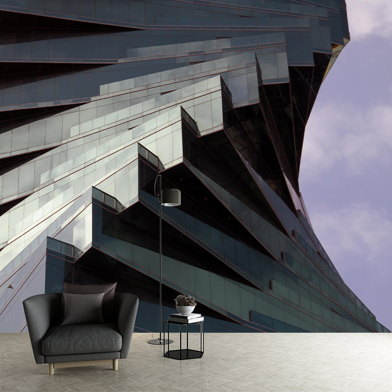 Architexture Photography Style Building Mural Mildew Resistant for Home Decor