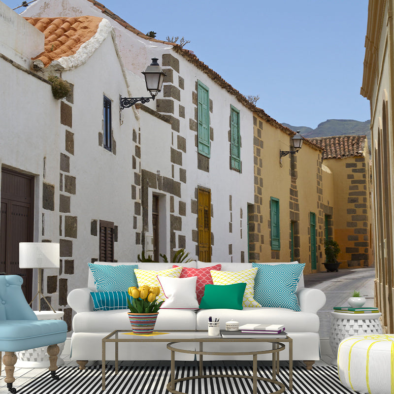 Architexture Photography Style Building Mural Mildew Resistant for Home Decor