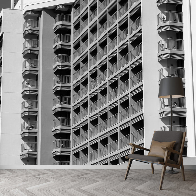 Contemporary Photography Style Building Mural Wallpaper Mildew Resistant for Wall Decor