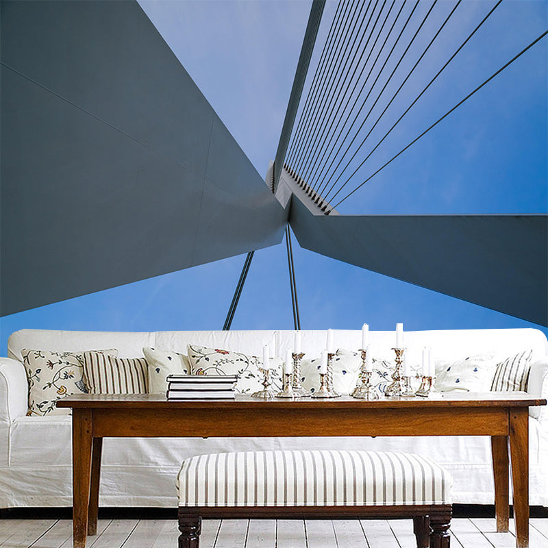 Contemporary Photography Style Building Mural Wallpaper Mildew Resistant for Home