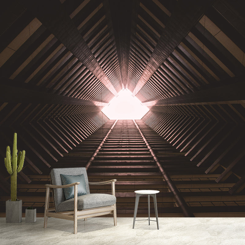 Contemporary Photography Style Building Mural Wallpaper Mildew Resistant for Home