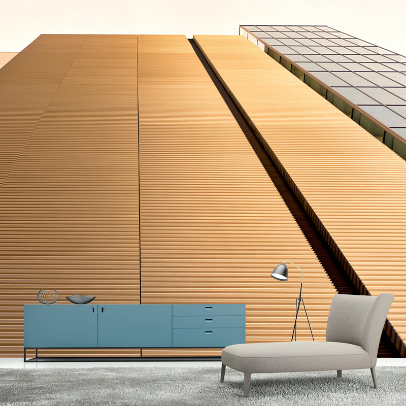 Vivid Photography Style Building Mural Wallpaper Mildew Resistant for Home Decor