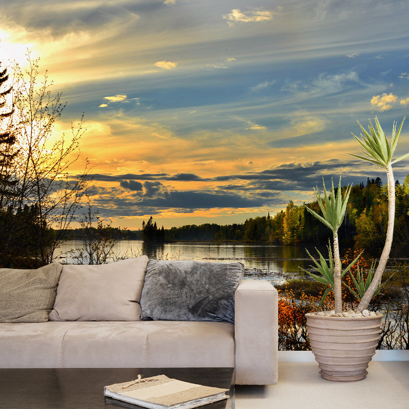 Contemporary Photography Style Sky Mural Wallpaper Mildew Resistant Wall Covering