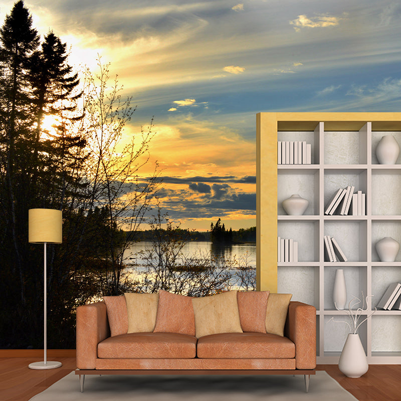 Contemporary Photography Style Sky Mural Wallpaper Mildew Resistant Wall Covering