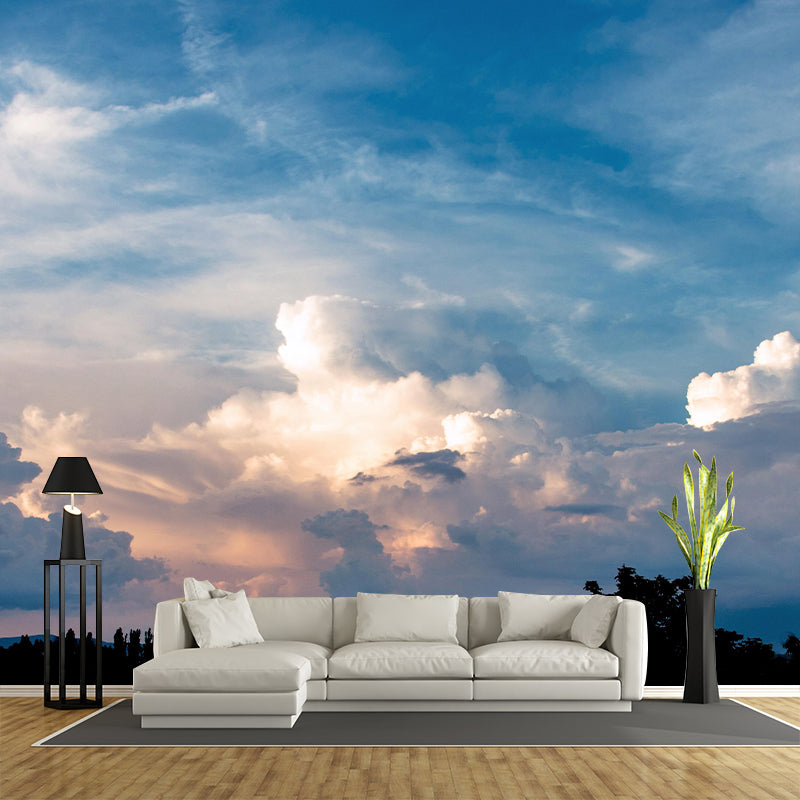 Contemporary Photography Style Sky Mural Wallpaper Mildew Resistant Wall Covering