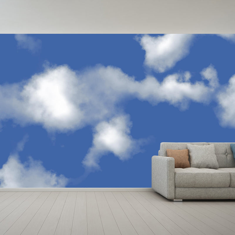 Cloud Sky Photography Style Sky Mural Wallpaper Mildew Resistant for Wall Decor