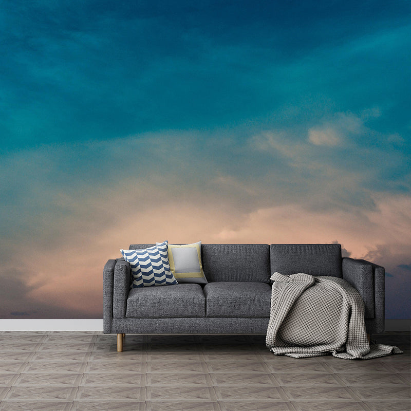 Cloud Sky Photography Style Sky Mural Wallpaper Mildew Resistant for Wall Decor