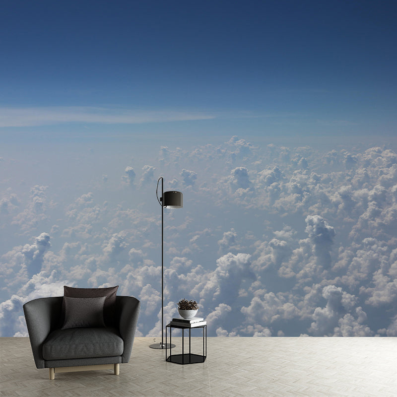 Contemporary Photography Style Sky Mural Wallpaper Mildew Resistant for Home