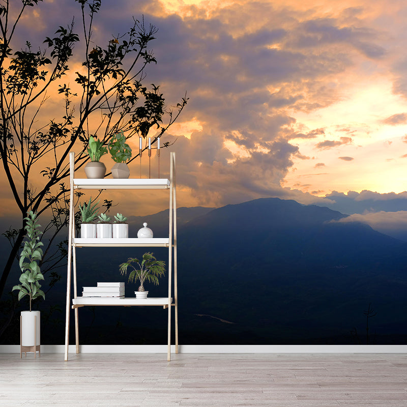 Contemporary Photography Style Sky Mural Wallpaper Mildew Resistant for Home