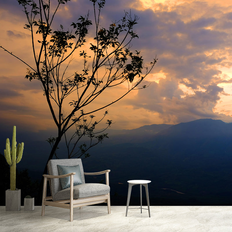 Contemporary Photography Style Sky Mural Wallpaper Mildew Resistant for Home