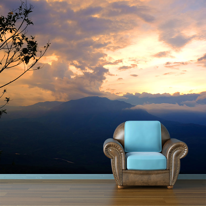 Contemporary Photography Style Sky Mural Wallpaper Mildew Resistant for Home