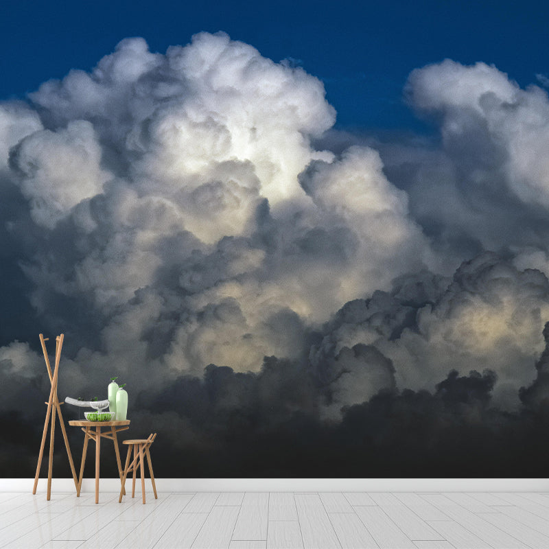 Sky Cloud Photography Style Sky Mural Wallpaper Mildew Resistant for Home Decor