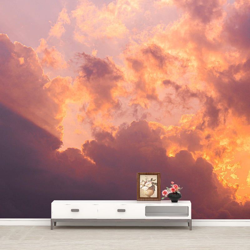 Sky Cloud Photography Style Sky Mural Wallpaper Mildew Resistant for Home Decor