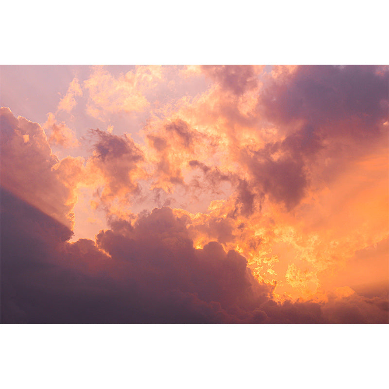 Sky Cloud Photography Style Sky Mural Wallpaper Mildew Resistant for Home Decor