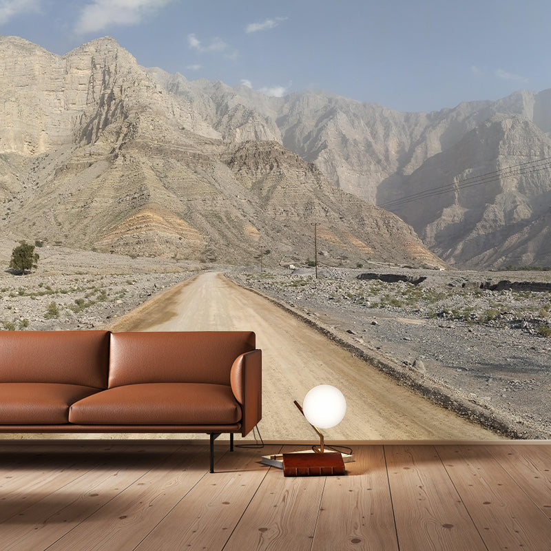 Contemporary Photography Style Desert Mural Wallpaper Mildew Resistant for Home