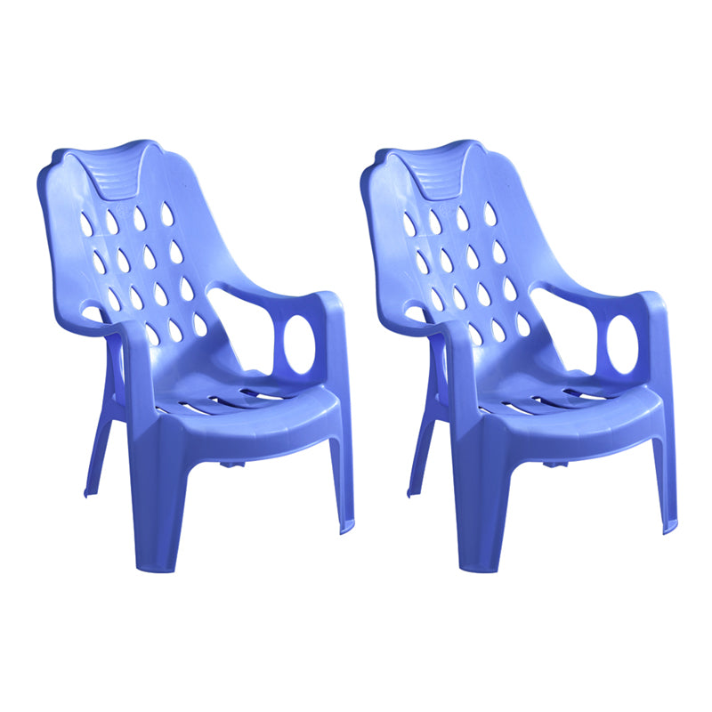 Sillas de comedor de plástico de estilo moderno, respaldo de listones, sillas laterales apilables para el hogar