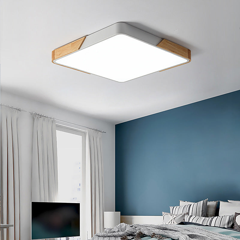 Plafonnier LED de Style macaron moderne, montage encastré géométrique en fer pour chambre à coucher