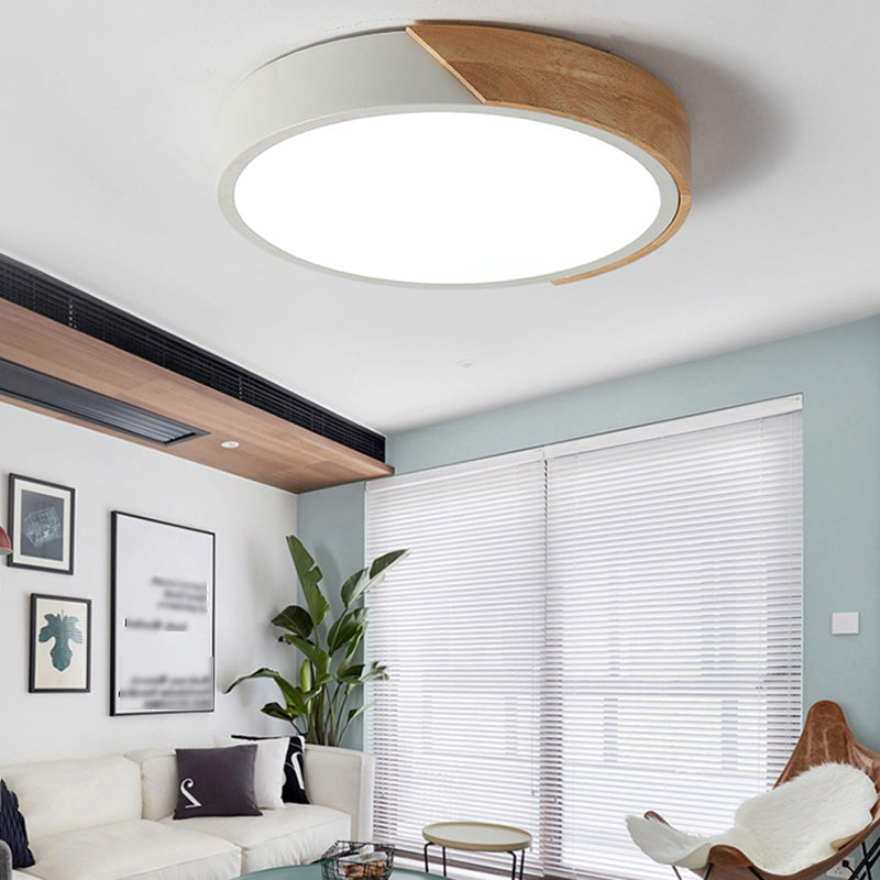 Plafonnier LED de Style macaron moderne, montage encastré géométrique en fer pour chambre à coucher