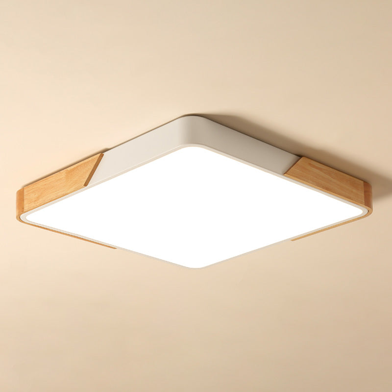 Modern Macaroon Style LED Ceiling Lamp Iron Geometric Ceiling Fixture for Bedroom