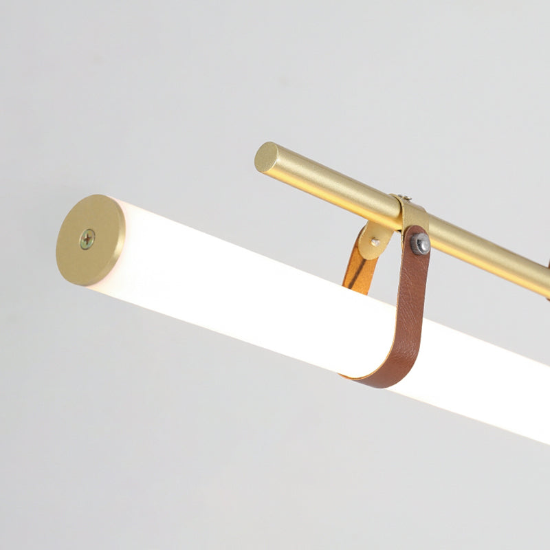 1 Light Linear Island Lighting Fixtures Contemporary Metal Island Pendants for Kitchen